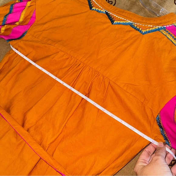 Anthropologie Stasiana Embroidered Patchwork Long Sleeve Tunic Dress - Picture 16 of 17